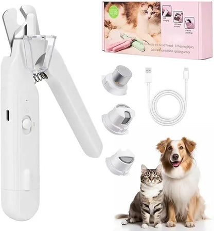 LINKEVAP 2-In-1 Pet Nail Clipper & Grinder Set - Ultra Quiet Rechargeable Dog & Cat Paw Trimmer, Suitable for All Size Pets' Toes and Claws