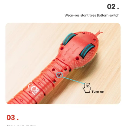 USB Rechargeable Interactive Smart Sensing Snake Toy for Cats and Dogs - Obstacle-Evading Design, No Remote Control, Ideal for Halloween Pranks, Perfect Indoor Pet Gift, Pink